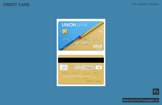 Beispielvorschau der Visa-Karte der Albania Union Bank